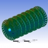 Pressure distribution at rotating disc plate