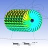 Pressure distribution at rotating disc plate